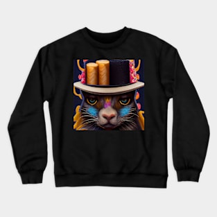 disco cat Crewneck Sweatshirt